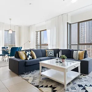 Stylish With Partial Burj Khalifa View Apartment
